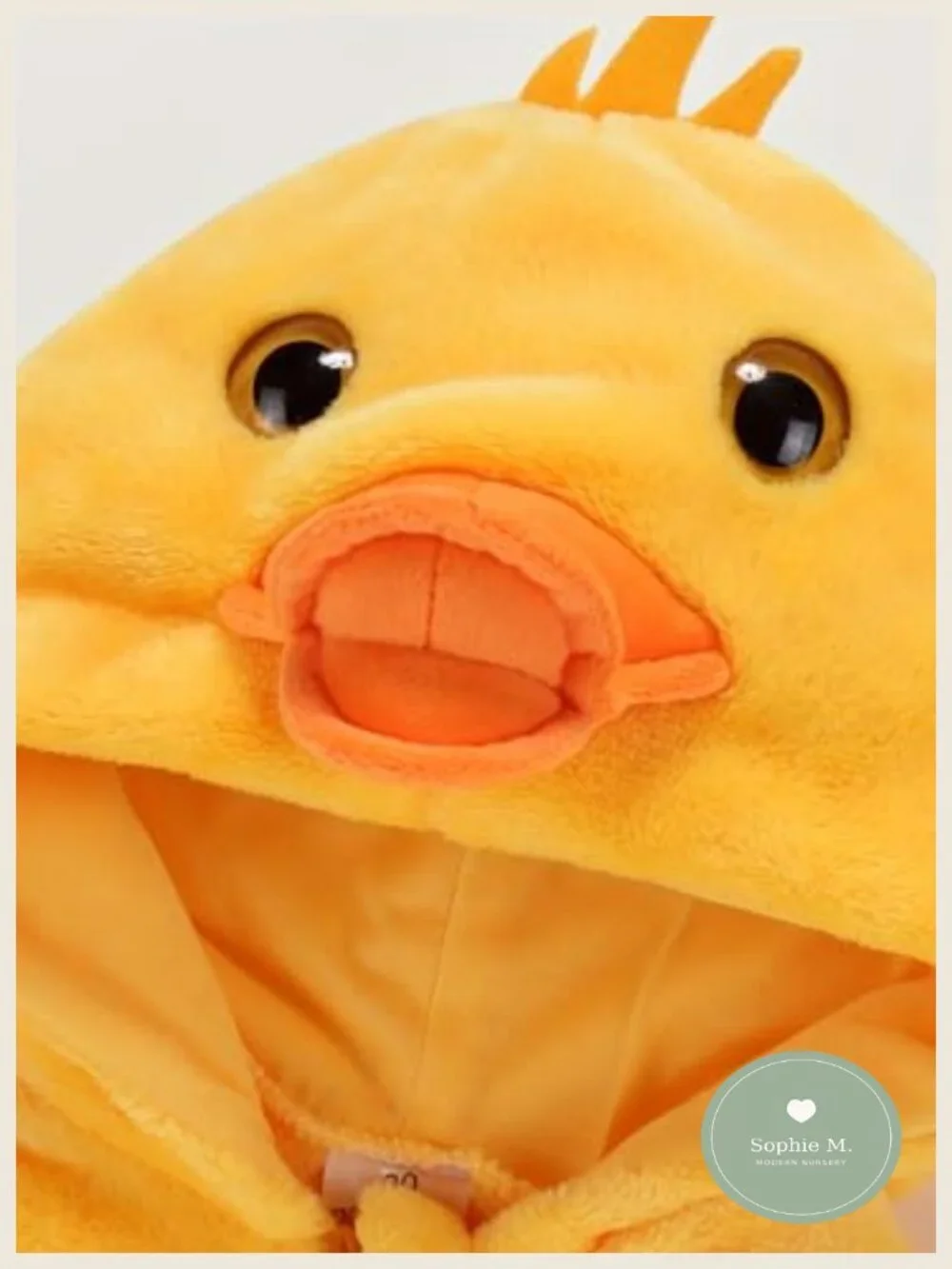 Duck Hooded Romper Baby Costume Animal Onesie Toddler Flannel Romper